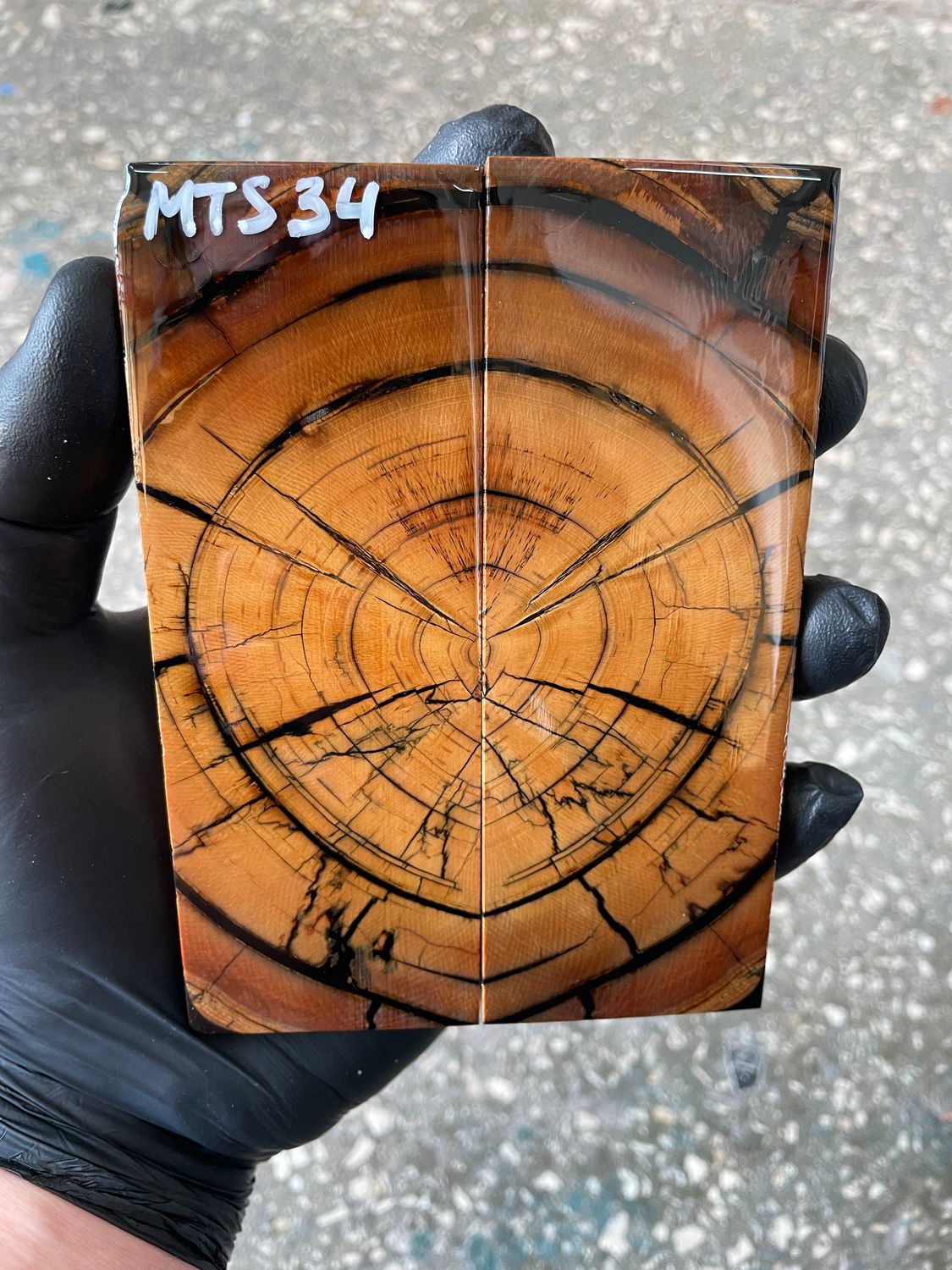 Mammoth tusk knife scales 5.03-1.85-0.39 inch MTS34