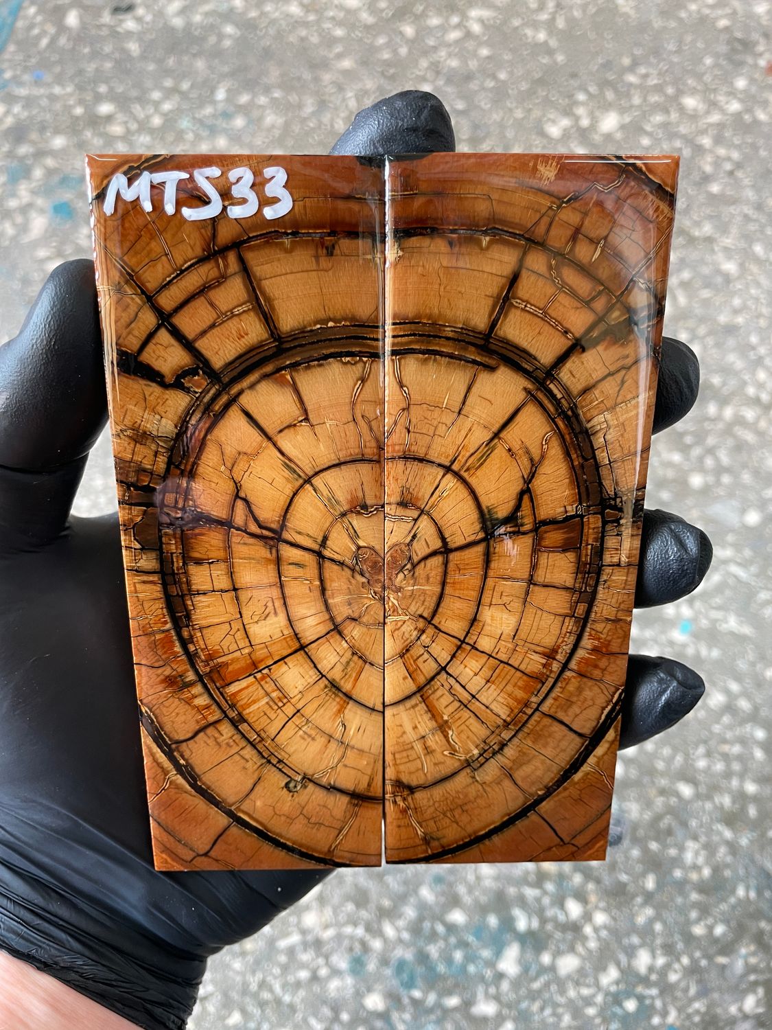 Mammoth tusk knife scales 5.27-1.81-0.35 inch MTS33