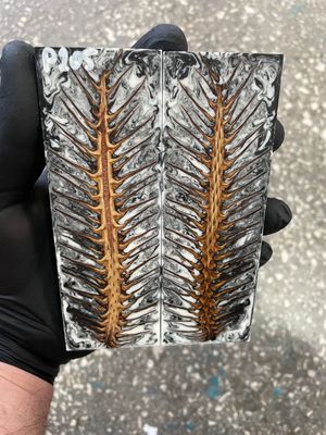pinecone resin knife scales pair handle material P205