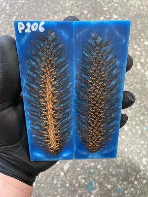 pinecone resin knife scales pair handle material P206