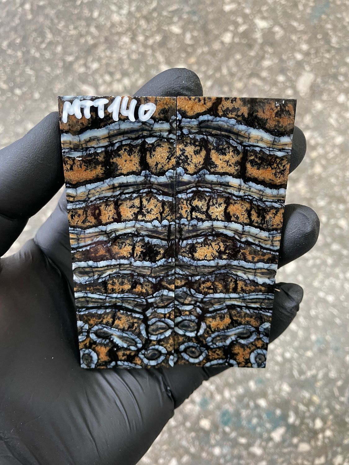 Stabilized mammoth tooth knife scales pair inch for pocket knife handle MTT140