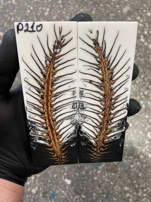pinecone resin knife scales pair handle material P210