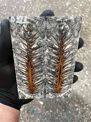 pinecone resin knife scales pair handle material P211