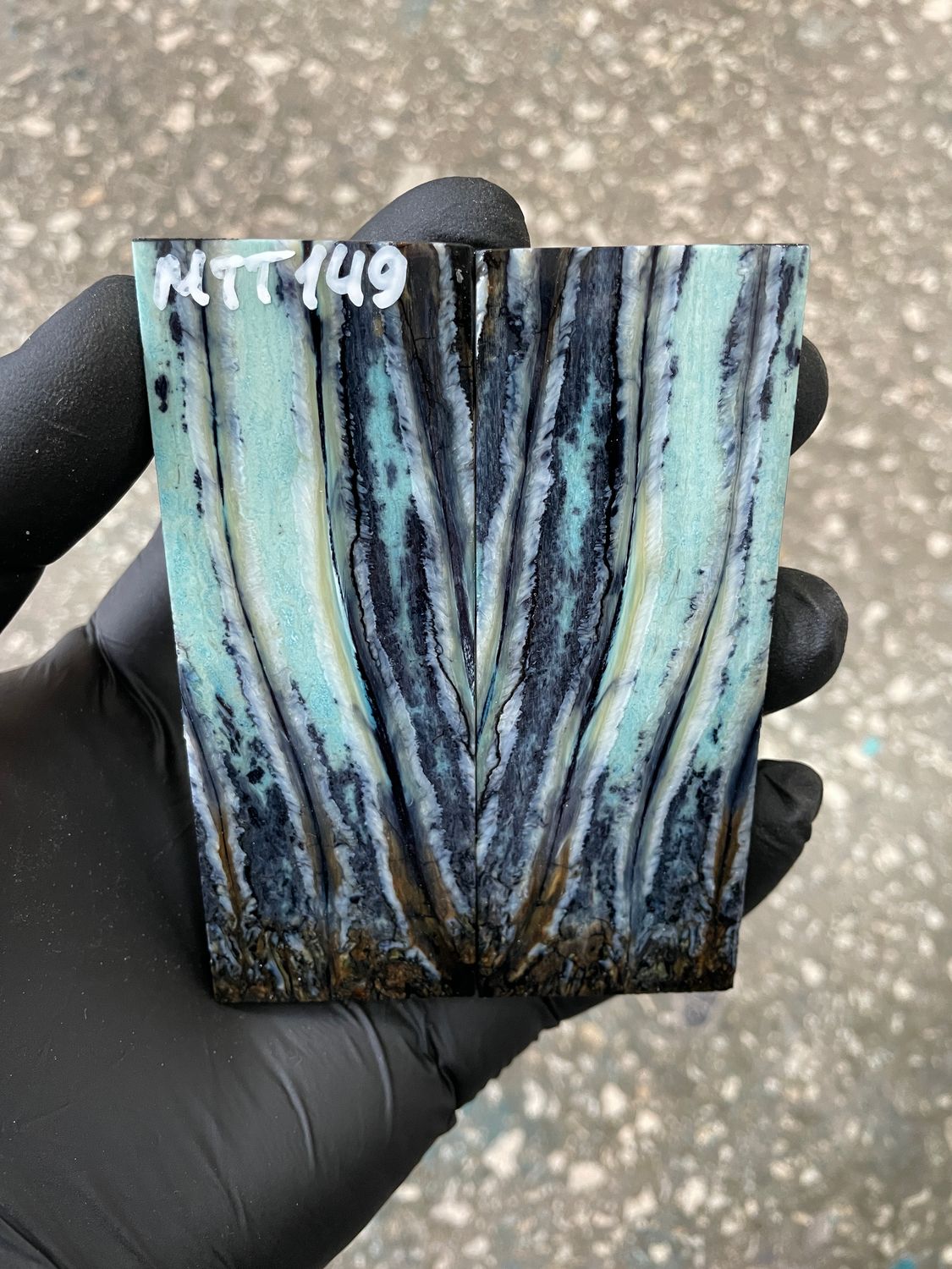 ​Mammoth tooth knife scales for pocket knifehandle 3.77-1.45-0.31 inch MTT149