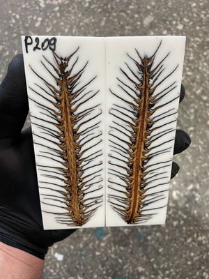 pinecone resin knife scales pair handle material P209
