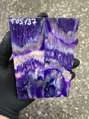 Mammoth tooth scales pair stabilized for knifehandl 5.31-1.85-0.43 inch TOS137