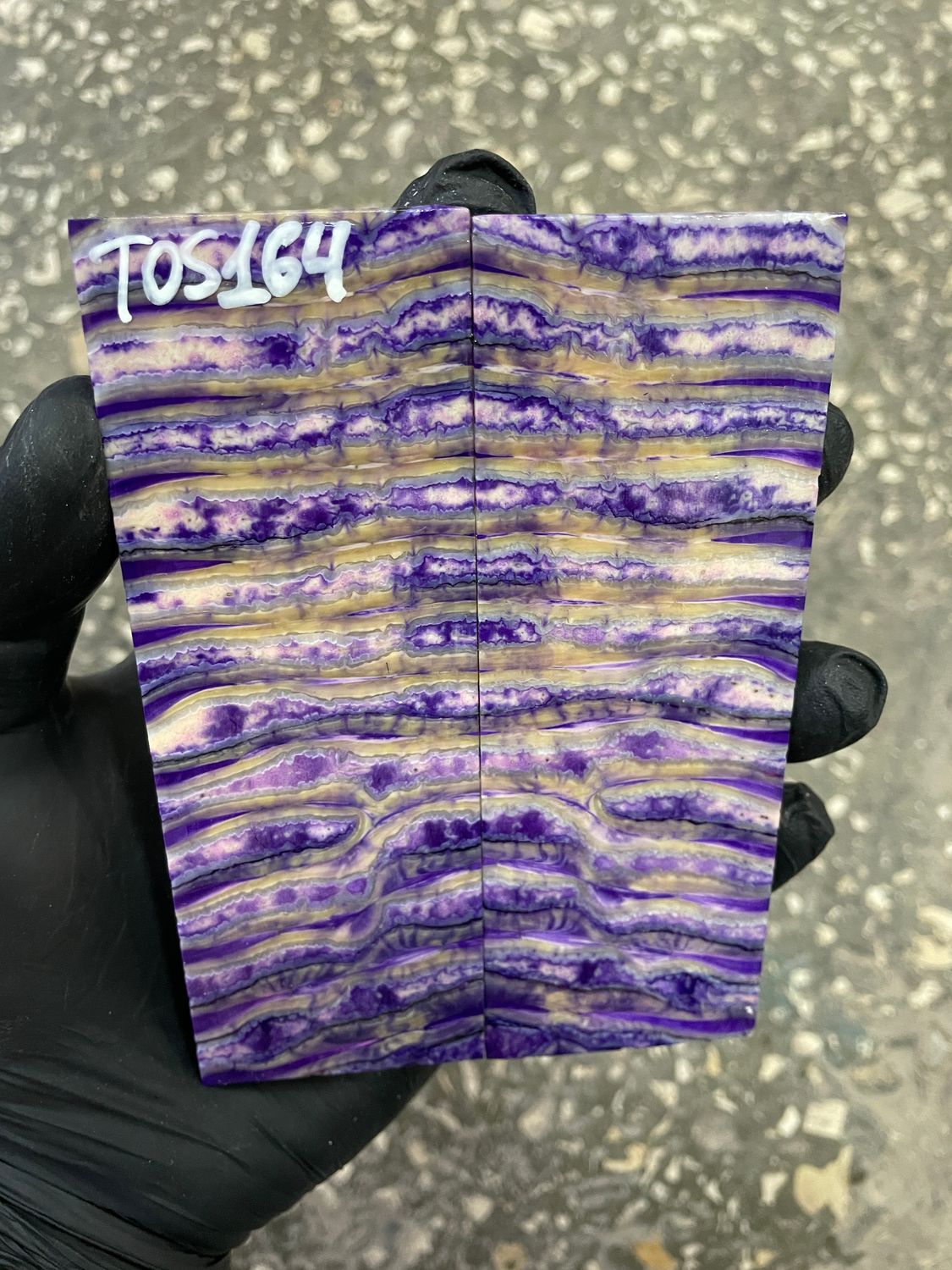 Mammoth tooth scales pair stabilized for knifehandl 5.11-1.81-0.35 inch TOS164