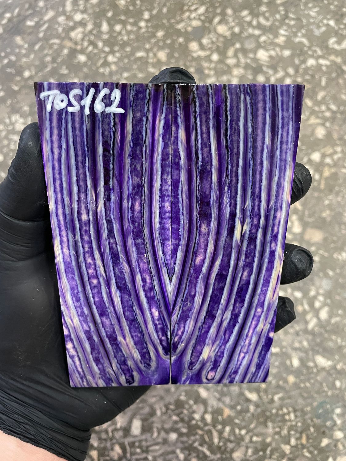 Mammoth tooth scales pair stabilized for knifehandl 5.31-1.88-0.43 inch TOS162