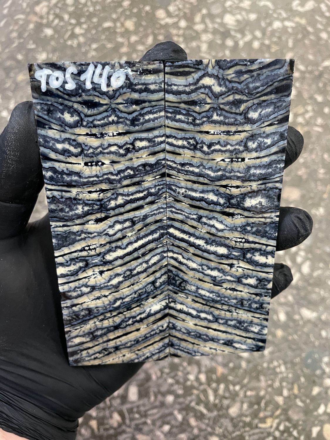 Mammoth tooth scales pair stabilized for knifehandl 5.11-1.85-0.39 inch TOS140