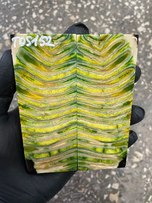 mammoth tooth stabilized knife handle scales pair TOS152