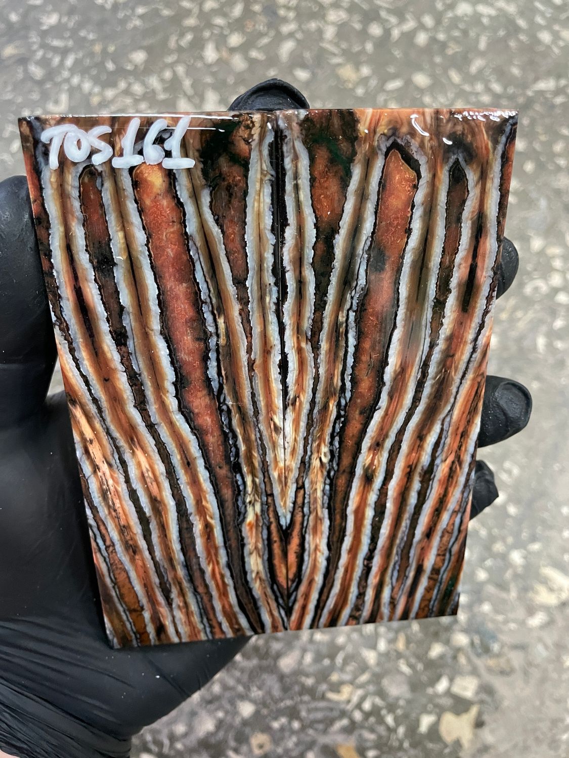 Mammoth tooth scales pair stabilized for knifehandl 5.19-1.88-0.39 inch TOS161