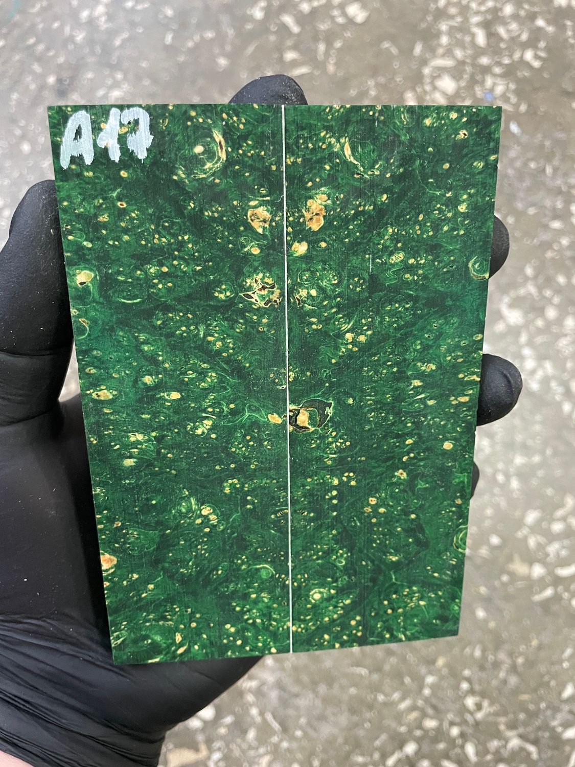 Maple burl stabilized pair scales 5.11-1.77-0.43 inch A17