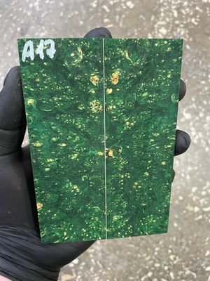 Stabilized maple burl knife scales pair with natural burl grain pattern – premium wood for custom knife handles A17