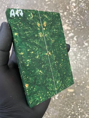 Maple burl stabilized wood scales for knife making – unique figured wood pair ready for shaping