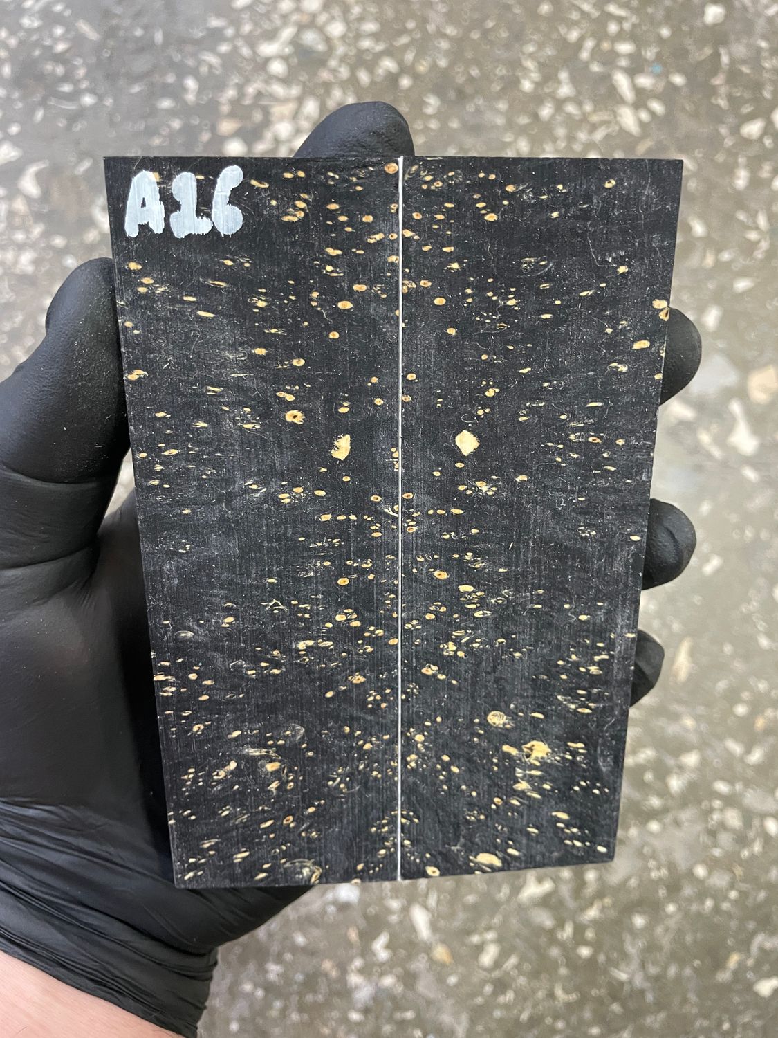 Maple burl stabilized pair scales 5.23-1.73-0.43 inch A26