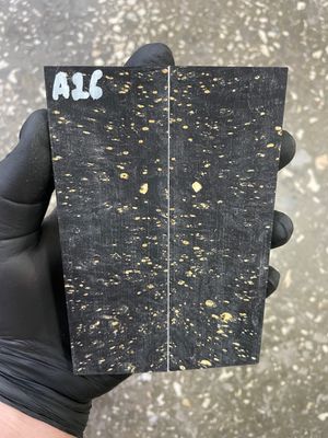 Stabilized maple burl knife scales pair with natural burl grain pattern – premium wood for custom knife handles A26