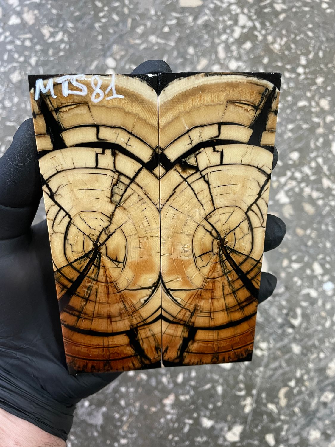 Mammoth tusk knife scales 5.43-1.81-0.43 inch MTS81