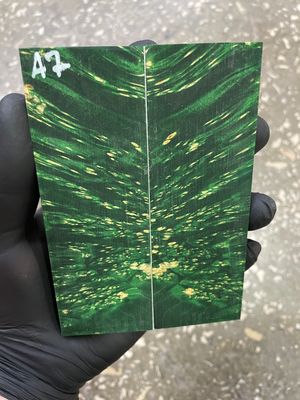 Stabilized maple burl knife scales pair with natural burl grain pattern – premium wood for custom knife handles A7