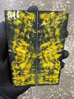 Stabilized maple burl knife scales pair with natural burl grain pattern – premium wood for custom knife handles A16