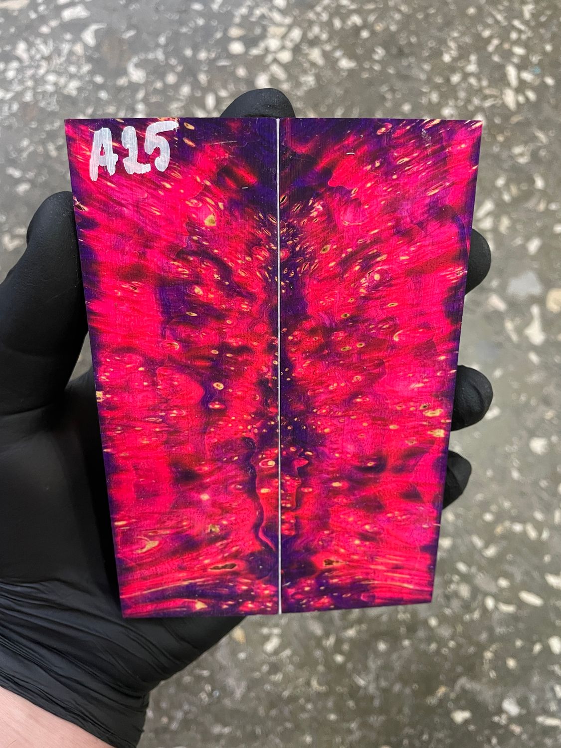 Maple burl stabilized pair scales 5.19-1.77-0.43 inch A25