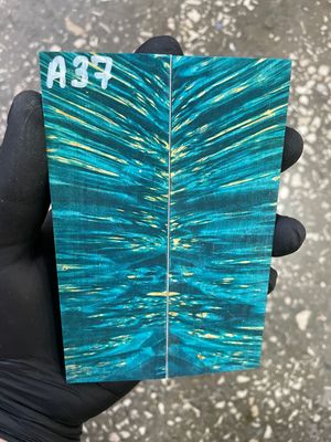 Stabilized maple burl knife scales pair with natural burl grain pattern – premium wood for custom knife handles A37