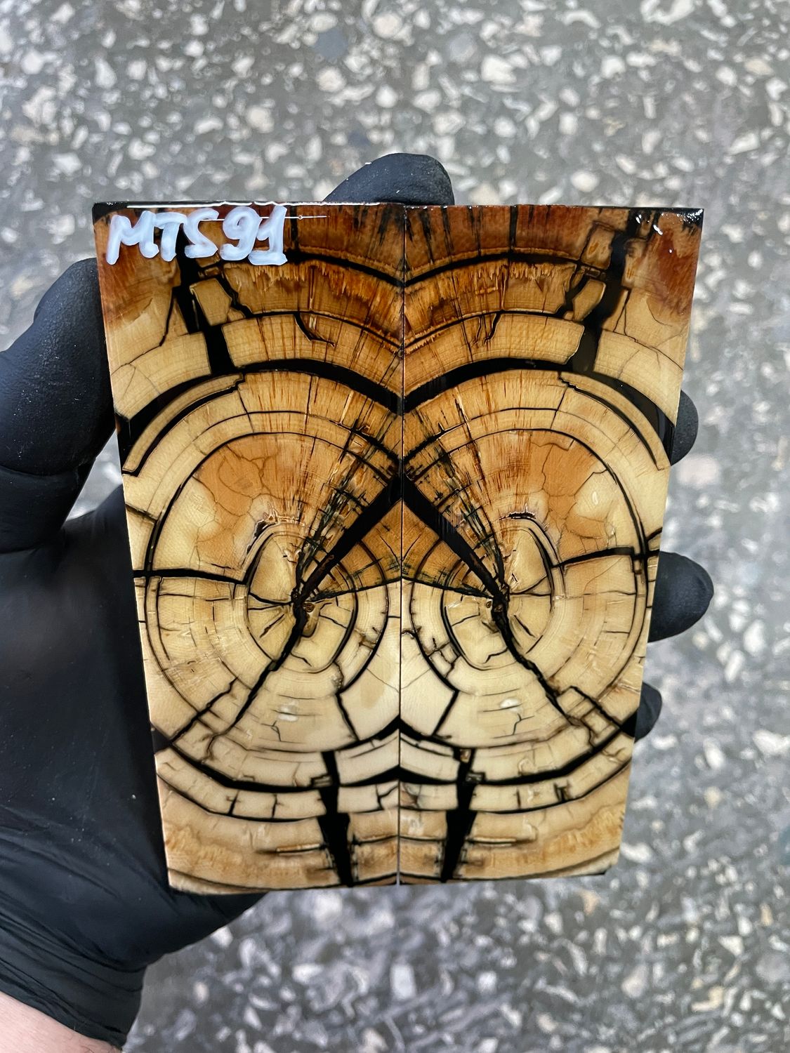 Mammoth tusk knife scales 5.23-1.85-0.39 inch MTS91