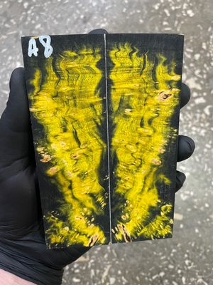Stabilized maple burl knife scales pair with natural burl grain pattern – premium wood for custom knife handles A8