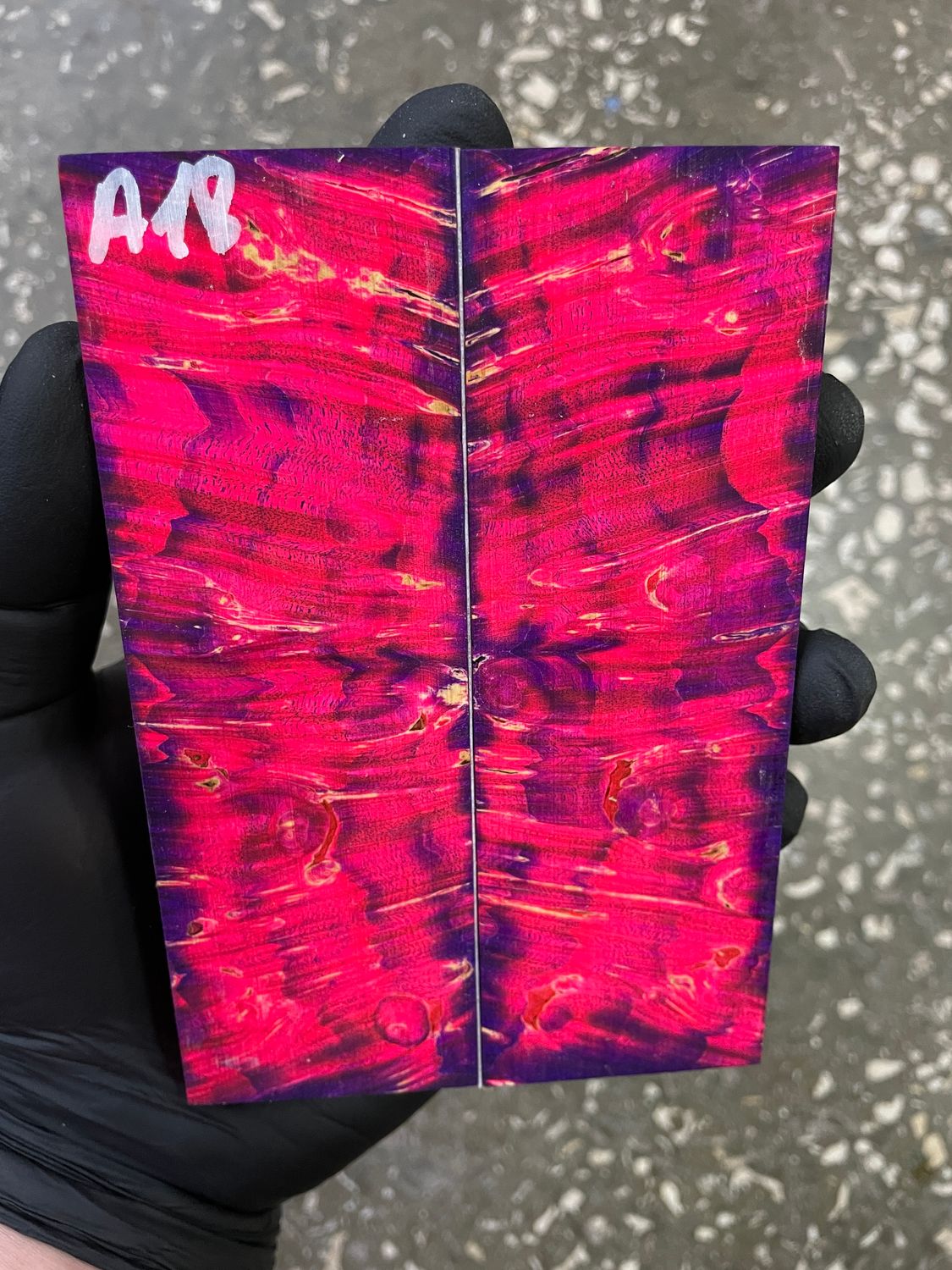 Maple burl stabilized pair scales 5.23-1.77-0.47 inch A18