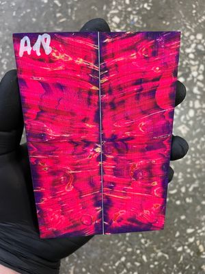 Stabilized maple burl knife scales pair with natural burl grain pattern – premium wood for custom knife handles A18