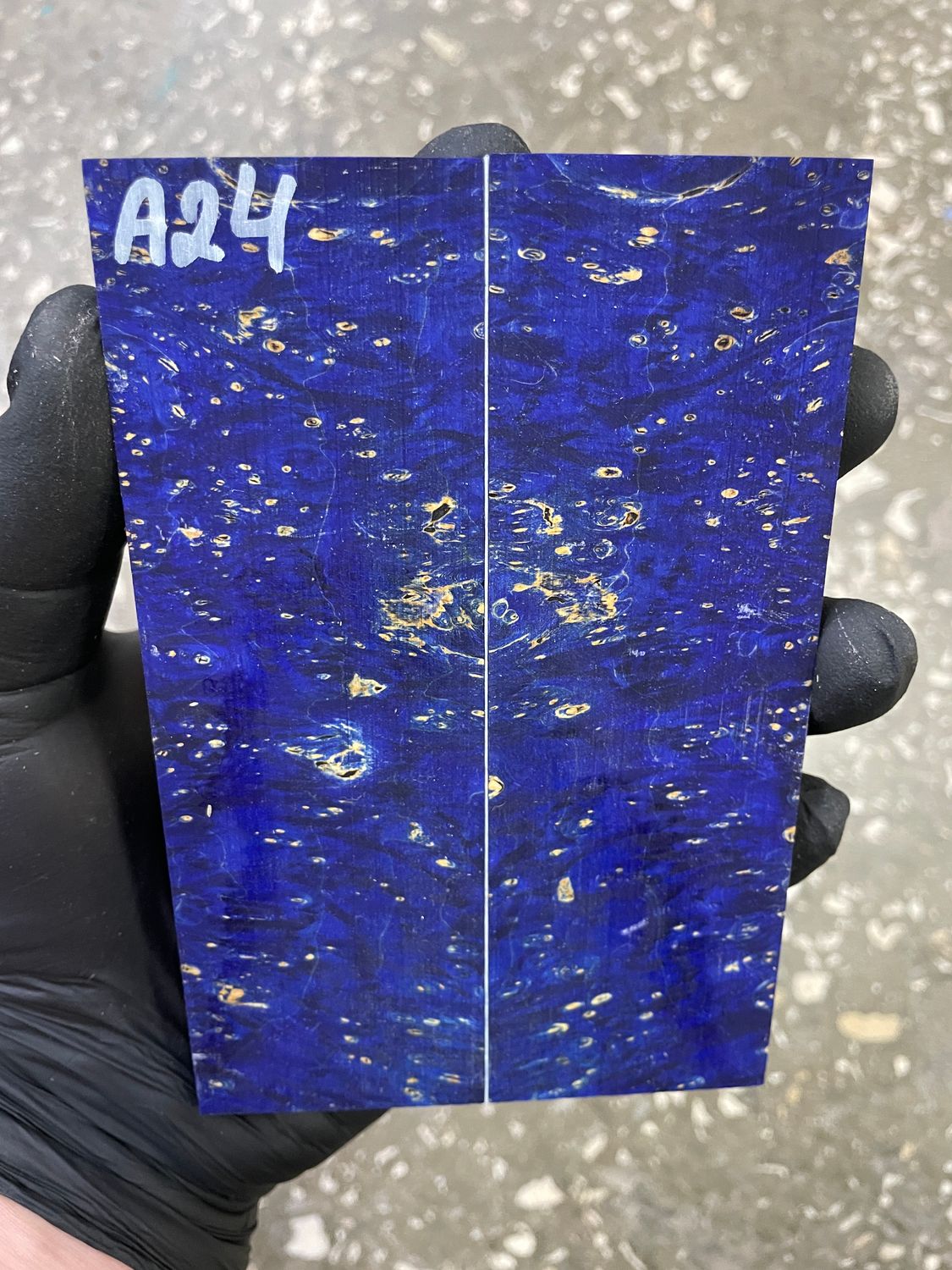 Maple burl stabilized pair scales 5.35-1.77-0.39 inch A24