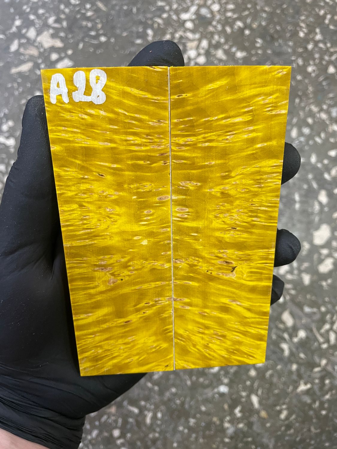 Maple burl stabilized pair scales 5.15-1.73-0.43 inch A28