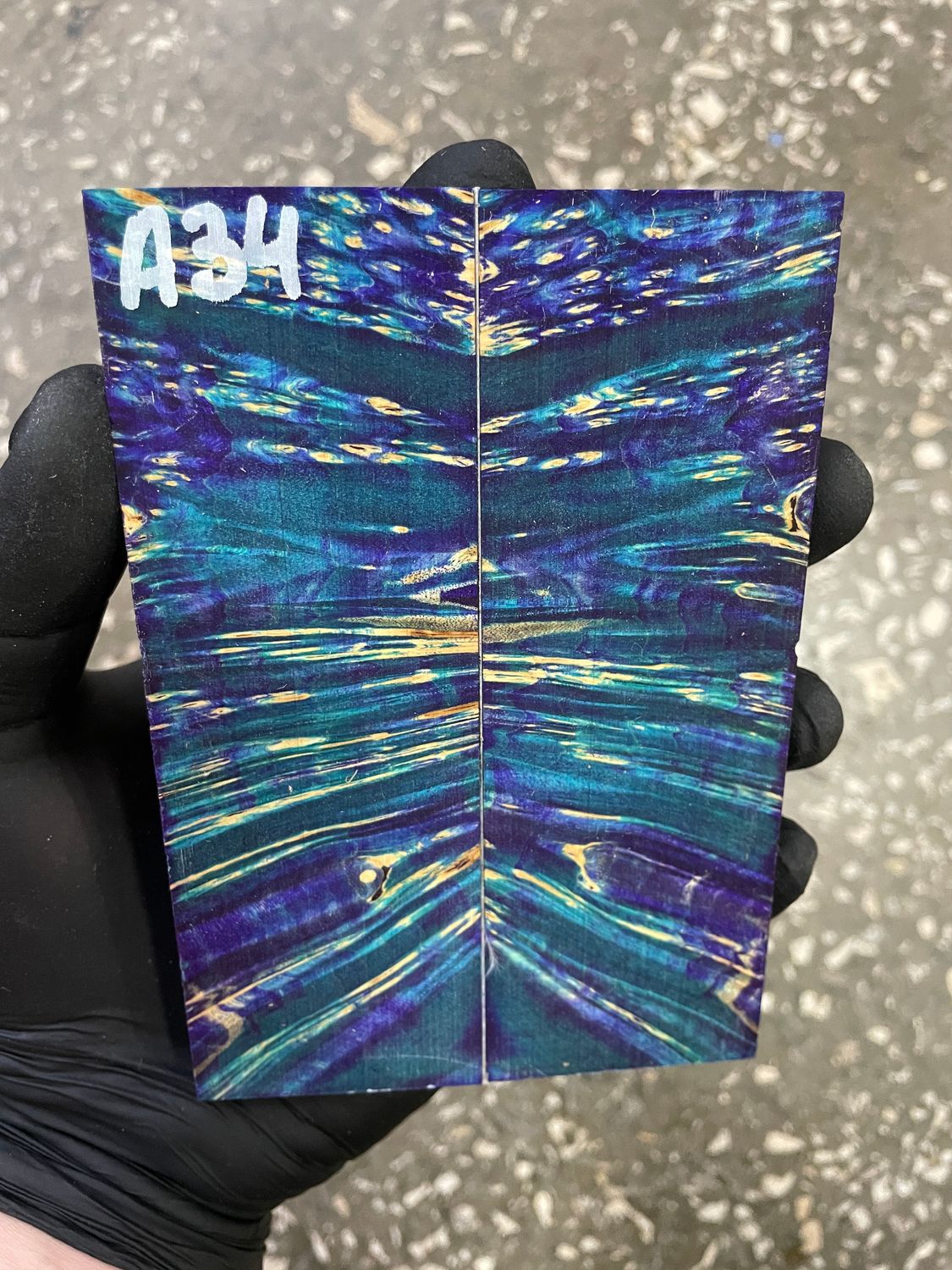 Maple burl stabilized pair scales 5.19-1.77-0.39 inch A34