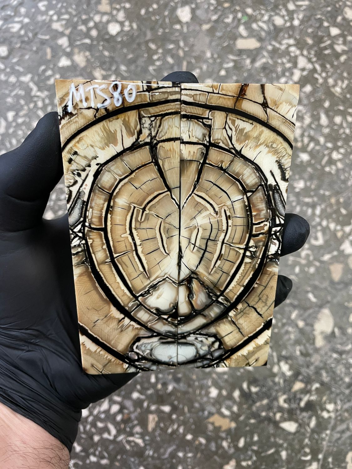 Mammoth tusk knife scales 5.19-1.81-0.39 inch MTS80