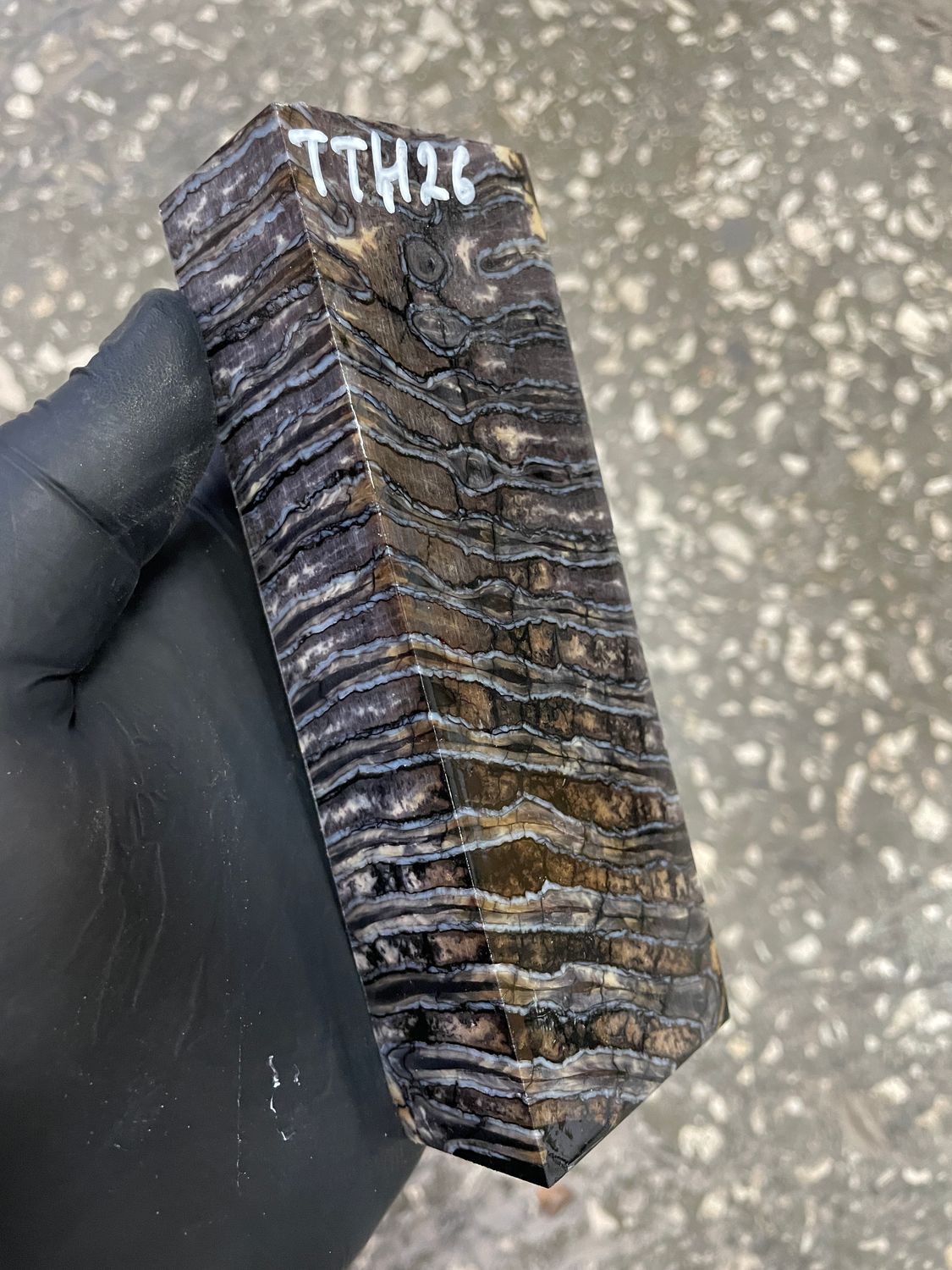 Mammoth tooth knife block stabilized  5.35-1.81-1.10 inch TTH26