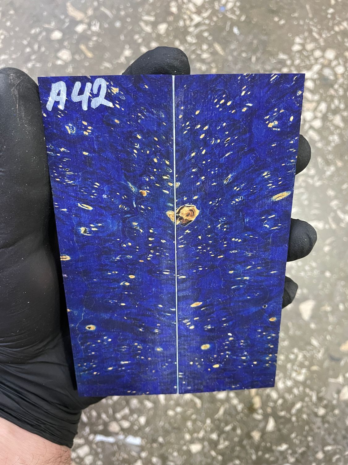 Maple burl stabilized pair scales 5.27-1.77-0.35 inch A42