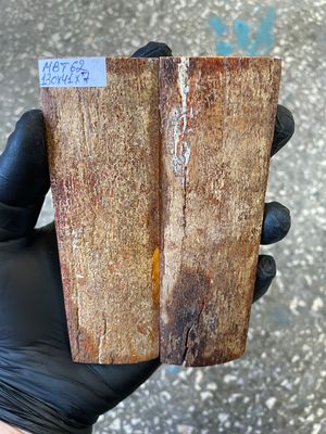 mammoth bark scales pair for knife handle MBT62
