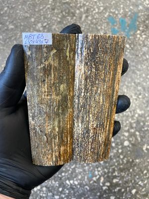 mammoth bark scales pair for knife handle MBT63