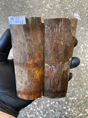mammoth bark scales pair for knife handle MBT65