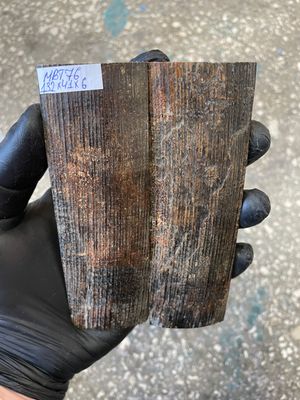mammoth bark scales pair for knife handle MBT76