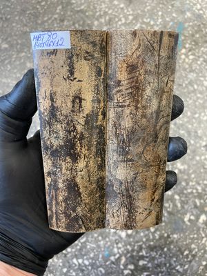 mammoth bark scales pair for knife handle MBT80
