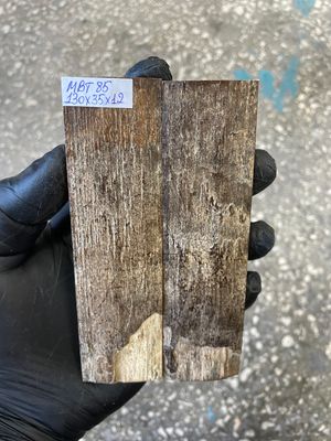 mammoth bark scales pair for knife handle MBT85