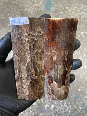 mammoth bark scales pair for knife handle MBT92