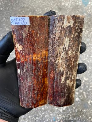 mammoth bark scales pair for knife handle MBT104