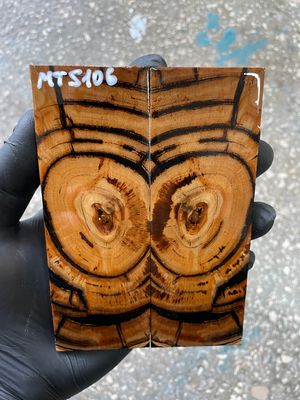 Mammoth Tusk Knife Scales Pair – Stabilized Fossil Handle Material for Knifemaking 5.11-1.81-0.35 inch MTS106