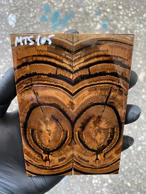 Mammoth Tusk Knife Scales Pair – Stabilized Fossil Handle Material for Knifemaking 5.23-1.77-0.39 inch MTS105