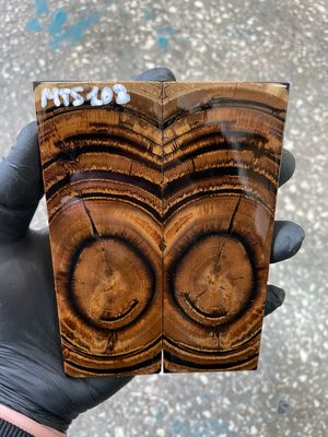 stabilized mammoth tusk knife scales pair fossil handle material MTS108