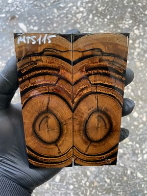 stabilized mammoth tusk knife scales pair fossil handle material MTS115