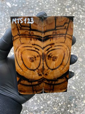 stabilized mammoth tusk knife scales pair fossil handle material MTS123