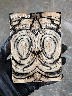 stabilized mammoth tusk knife scales pair fossil handle material MTS130