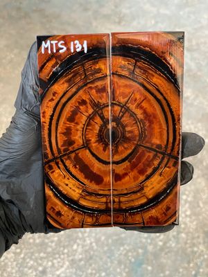 stabilized mammoth tusk knife scales pair fossil handle material MTS131